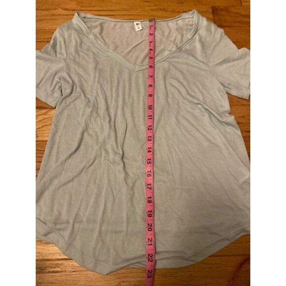 NWOT, BP women's pale, thin, low neck short sleeve casual shirt size small - Picture 8 of 8